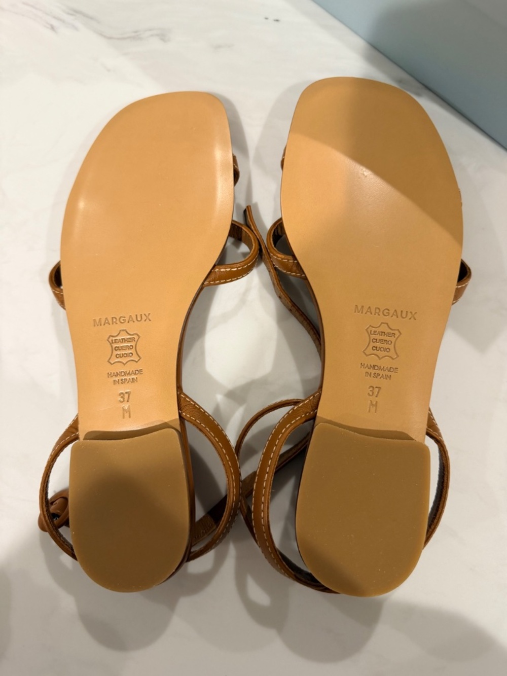 Margaux - The Flat Sandal (Saddle Nappa) 37 - Picture 2 of 3